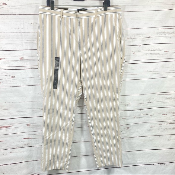 Banana Republic Pants - Banana Republic Avery Women’s Pant Ankle Length Beige Striped Size 14